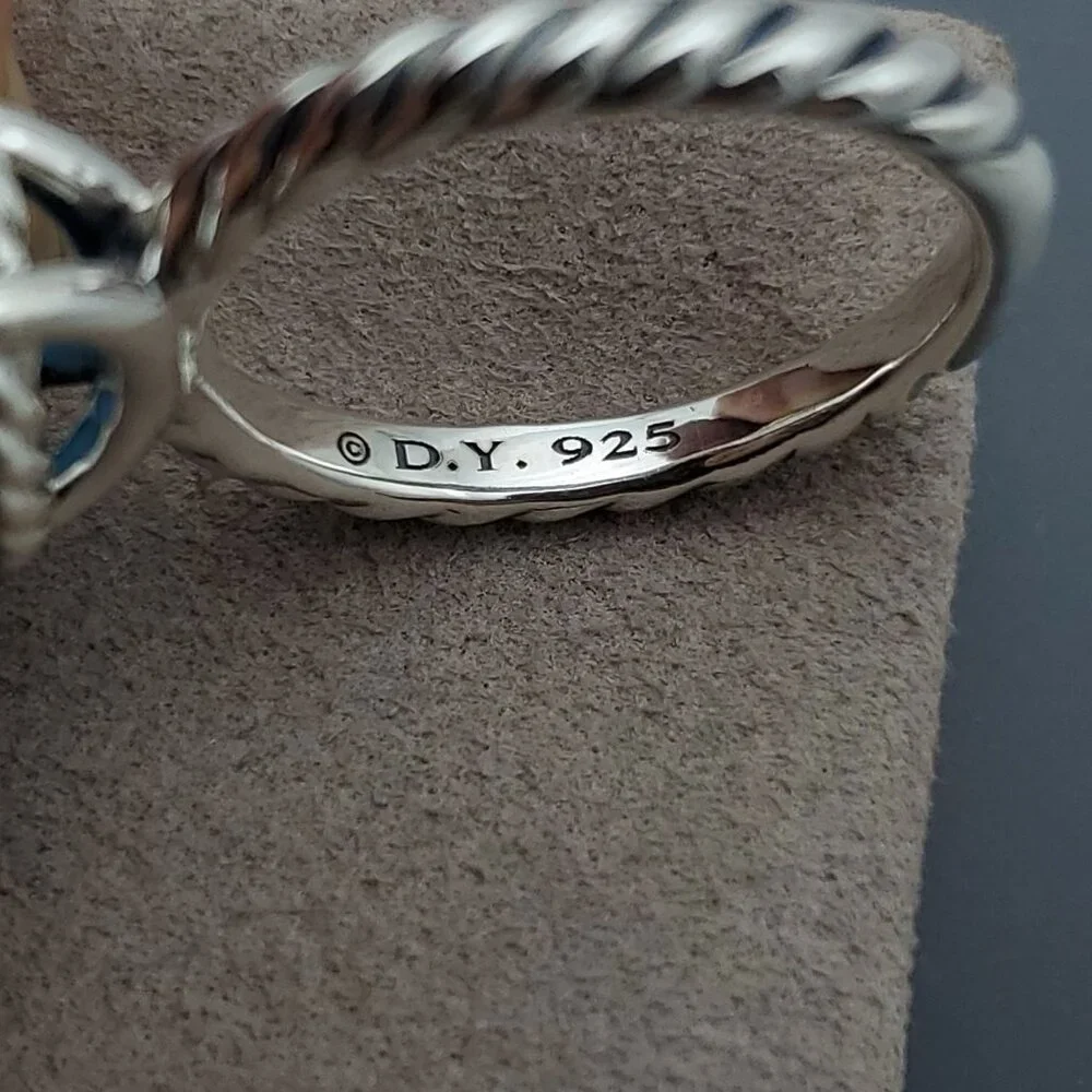 David Yurman Turquoise 12x10 Stack Ring - Picture 6 of 7